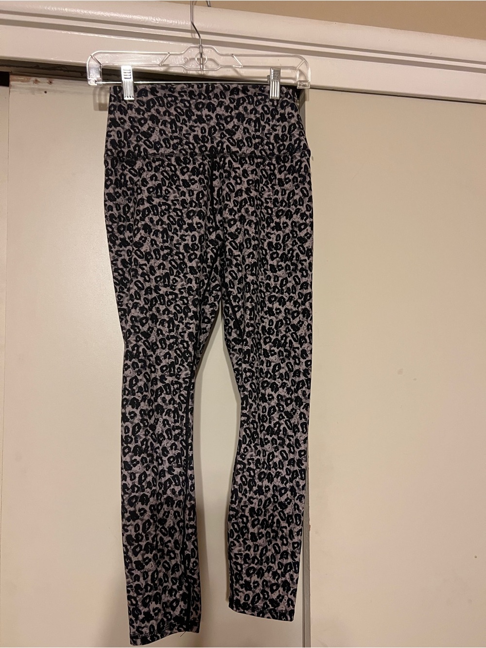 RBX Leopard Print Leggings in Black and Gray
